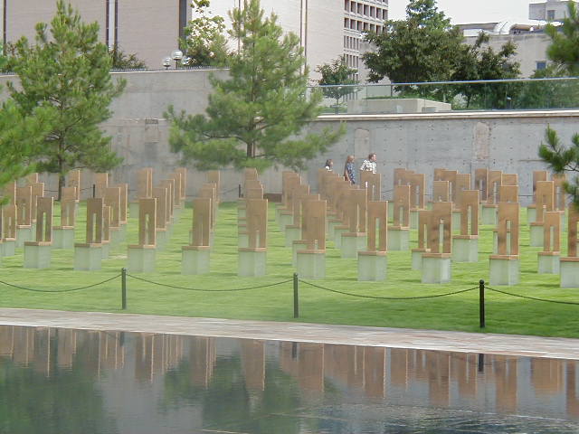 Chairs at the OKC Monument